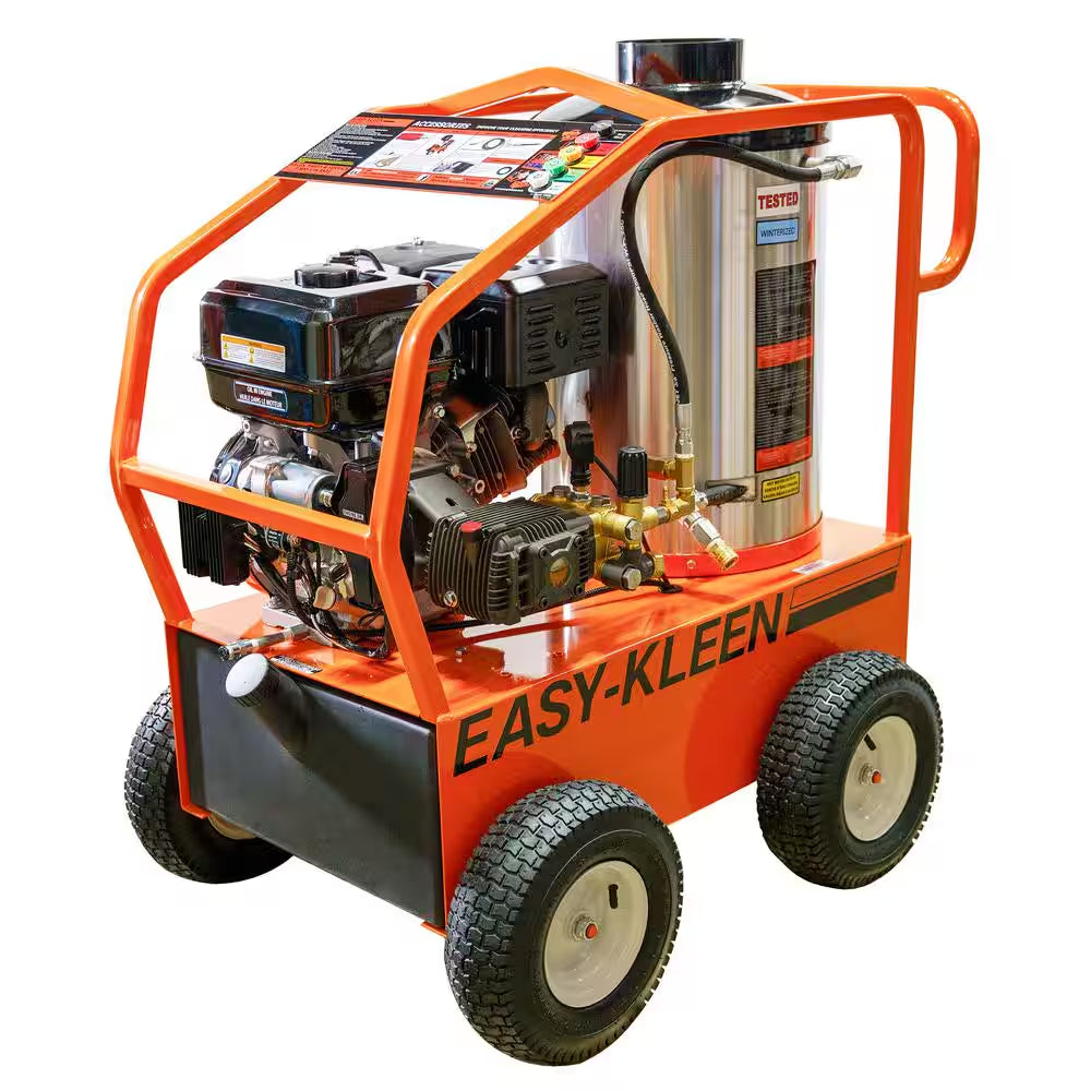 Commercial 4000 PSI 3.5 GPM Gas Driven Hot Water Pressure Washer 110/120V