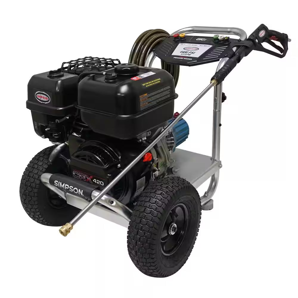 4400 PSI 4.0 GPM Gas Pressure Washer, CAT Pump, Aluminum Frame, Heavy-Duty Commercial Cold Water Power Washer